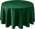 Biscaynebay Textured Fabric Christmas Round Table Cloth 90", Hunter Green Water Resistant Folding Table Covers for Dining, Kitchen, Wedding & Parties Machine Washable