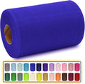 Royal Blue Tulle Fabric Roll 6 Inch X 300 FT (100 Yards) Matte Tulle Ribbon Netting Mesh Spool for DIY Tutu Skirt Wedding Bow Gift Wrapping Baby Shower Christmas Party Halloween Decorations