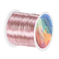 0.4mm Jewelry Wire, 26 Gauge 328FT Craft Wire Copper Beading Wire for Jewelry Making/Planting/Weaving/DIY Crafting, Soft Metal Wires [100M, Rose Golden]
