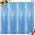 ShinyBeauty Sequin Curtains Baby Blue 2FTx8FT 4 Panels Sequin Backdrop for Photograph Shimmer Wall Light Blue Glitter Backdrop Curtains for Baby Shower Sequins Backdrop Backgrounds
