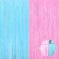 6 Pack Macaron Pink Blue Foil Fringe Curtain Backdrop, 3.28Ft x 8.2Ft Metallic Tinsel Foil Fringe Streamer Curtains for Photo Booth, Birthday, Wedding, New Year Party Decorations