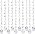 10 PCS Crystal Garland Strands, 33ft Hanging Crystal Strings for Window Curtains Doorway Decorations, Acrylic Clear Teardrop Crystal Ornaments for Christmas Tree, Wedding Party Home Chandelier Decor
