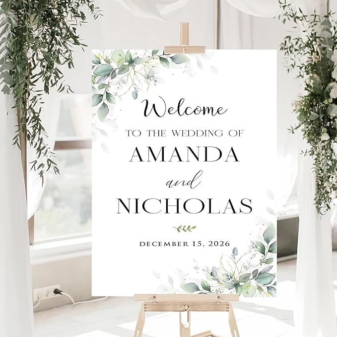 Personalized Wedding Welcome Sign, Wedding This Way Sign Outdoor, Welcome Sign For Wedding Entrance, Welcome Sign Wedding Decoration, Easel Stand For Wedding Sign