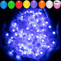 Aogist 100pcs Blue Balloon Lights,Long Standby Time Waterproof Mini Light,Battery Powered Round LED Ball Lamp for Latex Balloon Paper Lantern Party Wedding Festival Christmas Halloween Decorative