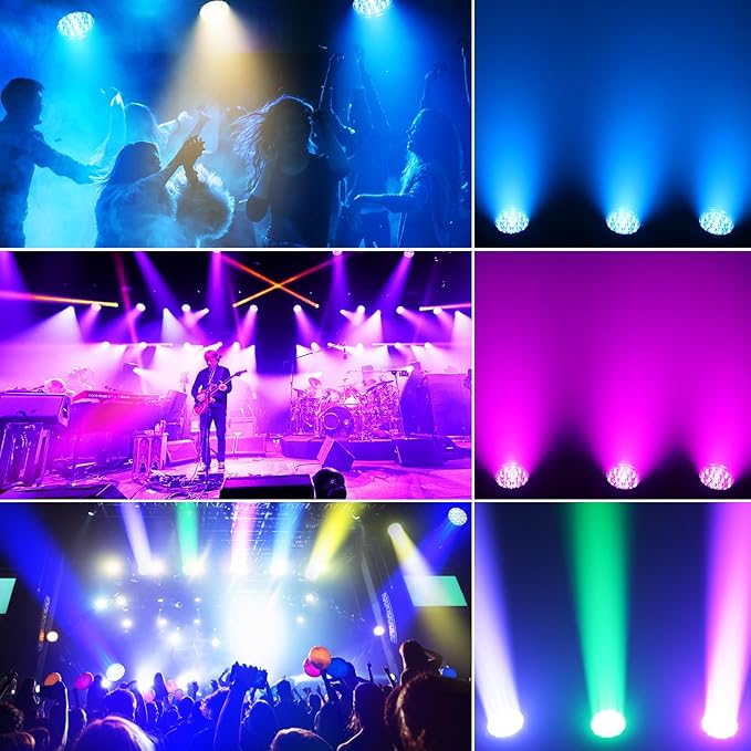 2PCS 19x10W Moving Head Light with Flight Case Focusing/Beam/Wash/Zoom Effect Stage DJ Lights 4-in-1 LED DMX512 & Sound Activated Control for DJ Disco Nightclub KTV Bar Theater Shopping Mall