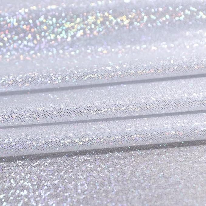 Fitable Silver Sequin Tablecloth for Parties 52x70 Inch - Sparkle Glitter Table Cloth Laser Rectangle Overlay for Wedding Baby Shower Ceremony Birthday Holiday Banquet