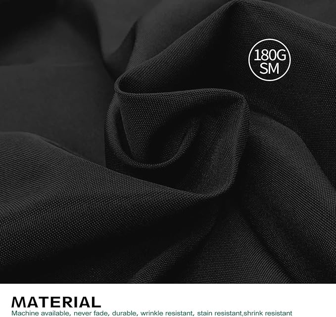 Surmente 10 Pack Black Tablecloth 60 x 102-inch Rectangular Polyester Table Cloth for Weddings, Banquets, or Restaurants
