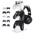 OAPRIRE Universal 3 Tier Controller Stand and Headset Stand for XBOX ONE X SWITCH PS4 PS5 PC, Controller Holder Gaming Accessories, Build Your Game Fortresses (Clear)