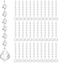 Nuenen 100 Pcs Acrylic Hanging Crystals for Centerpieces Chandelier Clear Crystal Garland Strands Ornament Acrylic Clear Beads Prisms Pendant for Christmas Tree Window Home Decoration(Maple Leaf)