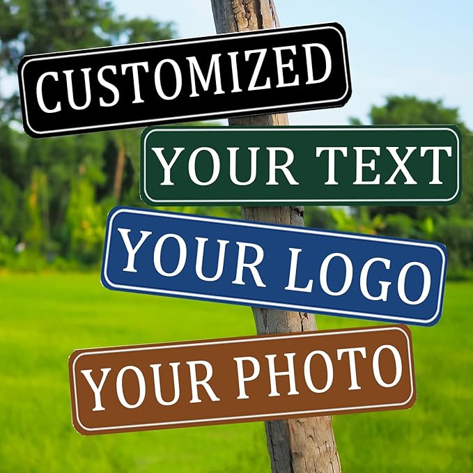 Custom Sign, Personalized Metal Signs,Customized Metal Signs Outdoor for Offices, Businesses, Workplaces, Street, Address, Indoor and Outdoor Use