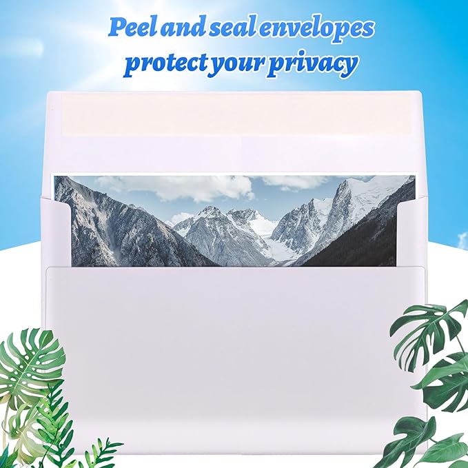 500 Pack A4 Invitation Envelopes - White Envelopes Self Seal, 4x6 Envelope Bulk for Photos, Postcards, RSVPs, Thank You Notes, Greeting Cards, Announcements, Wedding