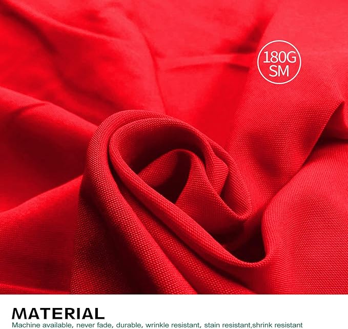 Surmente Red Tablecloth 60 x 102-inch Rectangular Polyester Table Cloth for Weddings, Banquets, or Restaurants