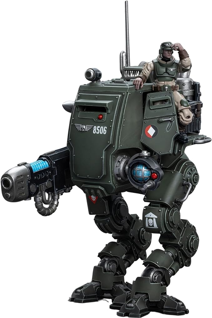 JOYTOY Warhammer 40K Action Figure Astra Militarum Cadian Armoured Sentinel Collection Anime Model 1/18 for Unisex, Adult, Christmas, Birthday Gift