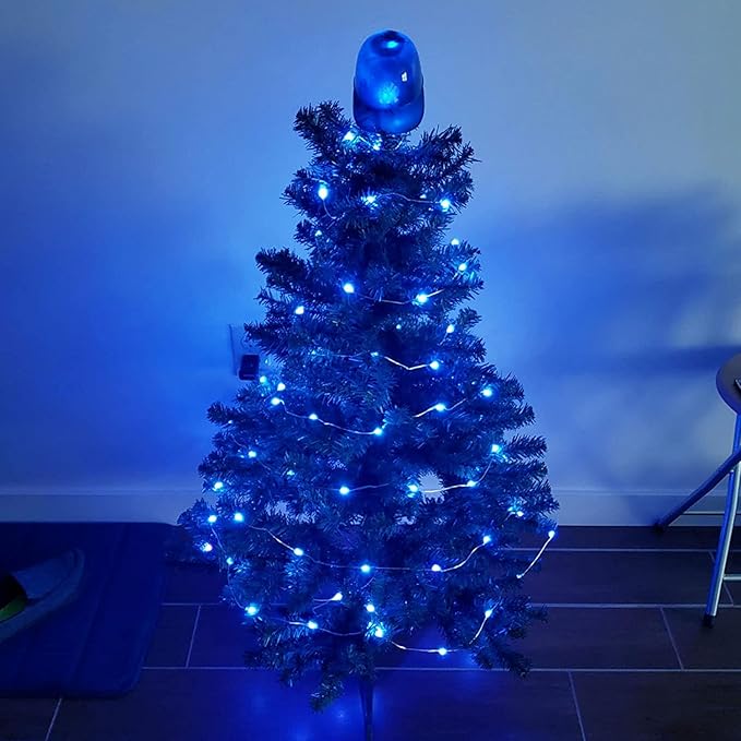 66Ft 200LED Fairy Lights Plug in, Waterproof String Lights Outdoor and Indoor 8 Modes Christmas Lights Bedroom Decor with Remote, Twinkle Lights with Timer for Girl's Room Christmas Decorations (Blue)