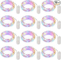 Minetom 12 Pack Pastel Fairy Lights Battery Operated String Lights - 7ft 20 LED Waterproof Short Micro Firefly Lights for Easter Day Decor, DIY Craft, Wedding Table Centerpieces, Flowers