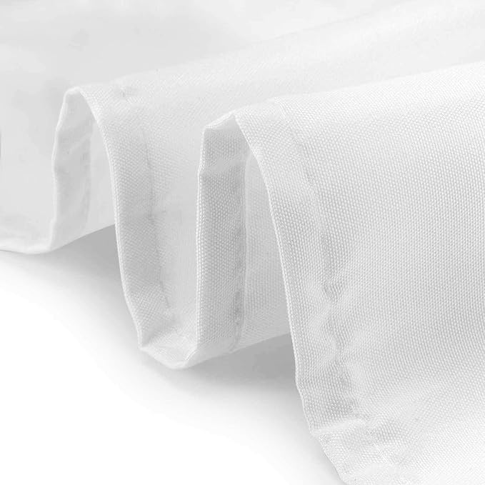 Lann's Linens - 10 Premium 70" x 120" Tablecloths for Wedding/Banquet/Restaurant - Rectangular Polyester Fabric Table Cloth - White