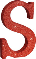 TONIFUL 8 Inch Red Glitter Letter S Table Centerpiece A-Z Red Birthday Party Decorations,Red Alphabet S for Birthday,Chrismas,Graduation,Bridal Shower,Wedding,Anniversary Party Supplies