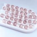 200 PCS 6mm Crystal Glass Beads Round Multiple Faceted Loose Spacer Glass Beads for DIY Handcrafte Bracelet Necklace Earring Jewelry Making(Pink)
