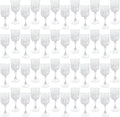Plastic Wine Glasses，Plastic Goblets Vintage Style Cordial Drinking Glasses for Wedding Reception, Grand Event Party Supplies (100, transparent)