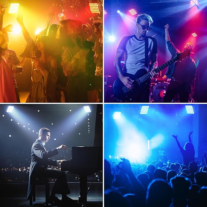 Rechargeable Par Can Lights, 72W RGB 5200mAh Uplights Battery Powered Stage Light, Wireless DJ Lights Sound Activated with Remote & DMX Control for Festivals, Weddings, Bars, Churches, DJ (6 Packs)