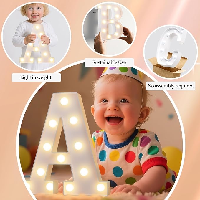 LED Marquee Light Up Letters Sign - Lighted Letters Alphabet for Birthday, Graduation, Bar Wall & Table Party Decor, Wedding Anniversary and Christmas Decorations, Letter Z