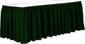 Ultimate Textile Pleat Polyester Fabric Table Skirt - Machine Washable Flame Resistant with Clips for Events, Weddings & Trade Shows, Cut & Sewn in Paterson, NJ - Hunter, 17' Shirred Pleat