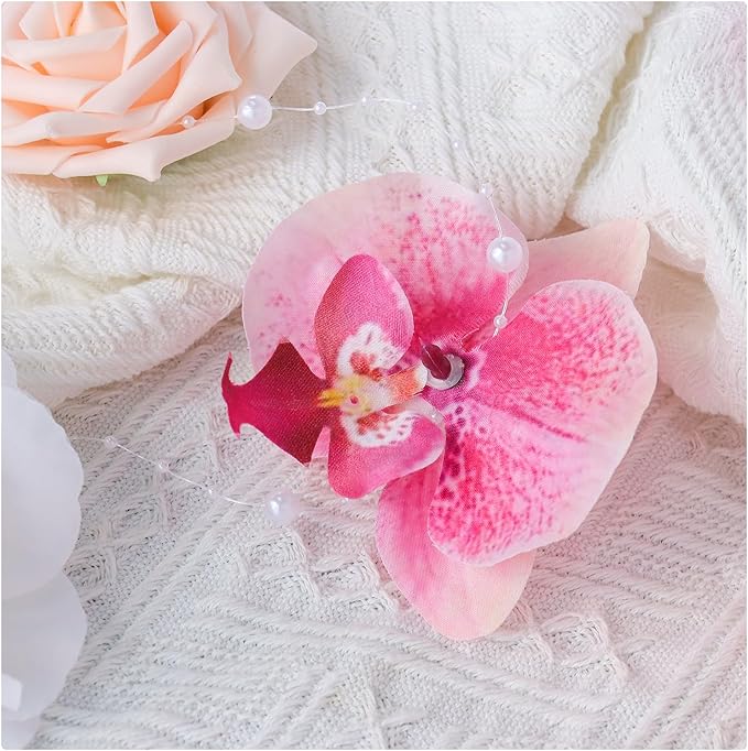 Flower Garlands 12pcs 82.6ft Artificial Hanging Flowers Faux Floral Vines Wildflower Wall Backdrop for Wedding, Party, Events, Home Ceiling Curtain Decor(Single Piece is 6.8ft)-Light Pink