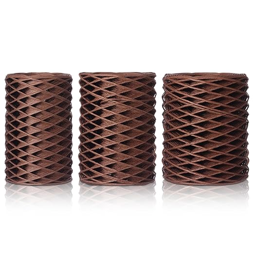 3 Roll 164 Feet Floral Wire Rustic Vine Bind Wire, Three Different Sizes for Flower Bouquets, Wreath Making, Gift Wrapping, and DIY Craft Projects (Dark Brown)