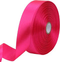 Hot Pink Solid Satin Ribbon 1 Inch 50 Yards Solid Polyester Fabric Ribbon for Gift Wrapping Wedding Christmas Baby Shower Birthday Party Decoration Handmade Immortal Flower Craft