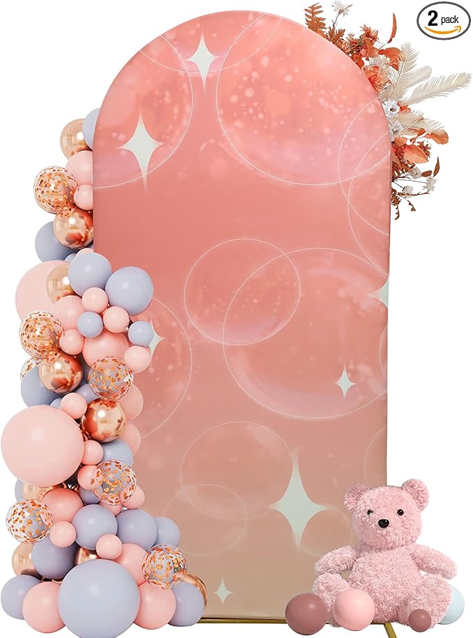 Wedding Arch Cover 6.6FT Spandex Arch Backdrop Cover Stretchy Backdrop for Wedding Birthday Party Decoration Baby Shower