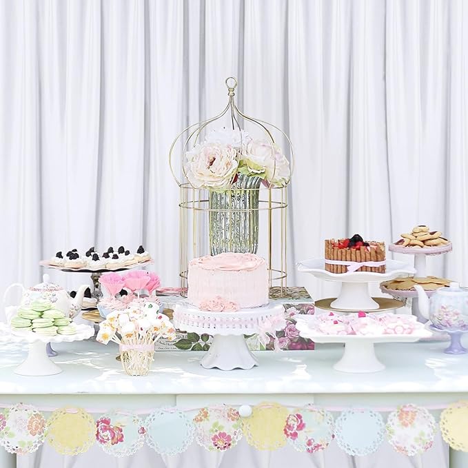 DWCN 10x10 FT White Backdrop Curtains for Parties, Photography Backdrop Drapes with Rod Pockets for Wedding Decorations Stage Birthday Family Gatherings, 2 Panels 5ft x 10ft