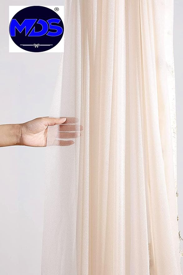 MDS Halloween Chiffon Draping Fabric - 1 Panel, 30" Wide x 30ft Long - Sheer Spooky Arbor & Canopy Drapery for Haunted House Backdrops, Party Ceilings, DIY Costumes & Themed Events - Nude