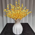 16PCS Crystal Artificial Flowers Bouquets Handmade Acrylic Flower Branches Fake Beaded Baby Breath Floral Crafts for Wedding Party Home Decor