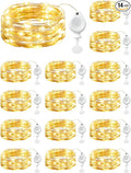 Brightown 14 Pack LED Fairy Lights Battery Operated String Lights, 7ft 20LED Waterproof Silver Wire String Lights, Firefly Starry Moon Lights for Mason Jars DIY Christmas Wedding Party Bedroom