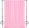 DWCN 10x8 FT Pink Backdrop Curtains for Parties, Photography Backdrop Drapes with Rod Pockets for Wedding Decorations Stage Birthday Family Gatherings, 2 Panels 5ft x 8ft