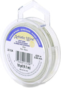 Artistic Wire, 22 Gauge Silver Plated Tarnish Resistant Colored Copper Craft Wire, White, 10 yd