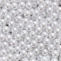 500pcs Pearl Beads Bulk,10mm White Faux Pearl Bead with Holes for Craft Plastic Bracelet Necklace Jewelry Making Decoration Bag Decor Keychain Pendant