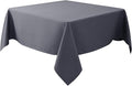 Biscaynebay Textured Fabric Square Tablecloths 70x70 Inches, Dark Grey Water Resistant Card Table Cloth Folding Table Cover for Dining, Kitchen, Wedding and Parties etc. Machine Washable