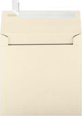 LUXPaper Square Invitation Envelopes | Peel & Press | 6 1/2" x 6 1/2" | Natural Linen | 80lb. Text | 50 Qty