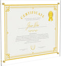 Acrylic Picture Frame for Wall, Clear Diploma Frame, No Drill Floating Frameless Photo Frame for Diploma Certificate Degree Document & Artworks Display, Graduation Gift for Students (1 Pack, 11X14 Straight edge)
