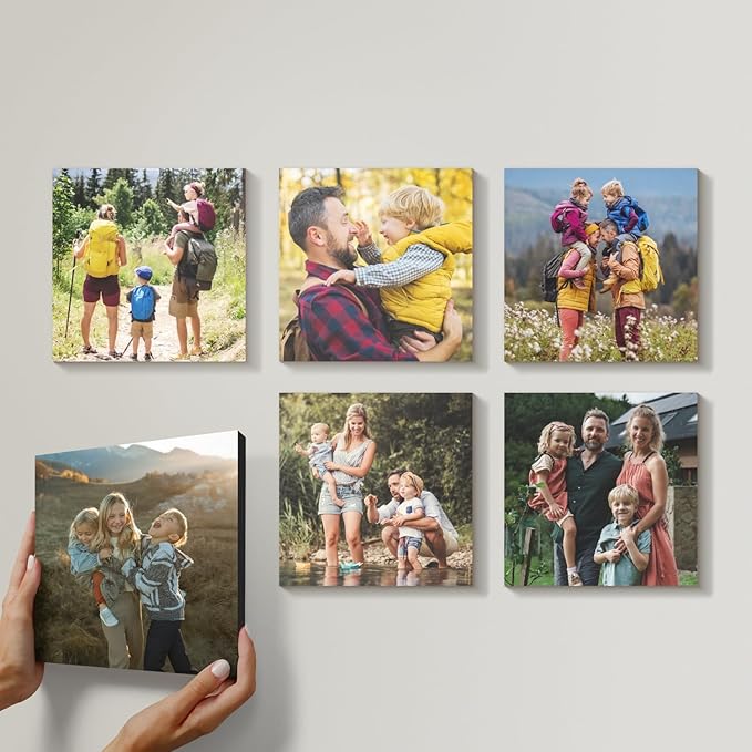 Mixtiles Official - Custom Photo Tiles - Personalized Printed Photos - Magnetic Wall Frames - Adhesive Sticker, No Nails - Various Sizes and Frames - 8x8-tiles-Tile - Frameless