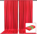 2 Panels Red Backdrop Curtain, 10 x 7 Feet Background Curtains for Parties, Weddings, Baby Showers, Bachelorette Halloween, Christmas Birthday Party Photoshoot Backdrop Curtains Decorations