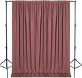DWCN 10x7 FT Dusty Rose Backdrop Curtains for Parties, Photography Backdrop Drapes with Rod Pockets for Wedding Decorations Stage Birthday Family Gatherings, 2 Panels 5ft x 7ft