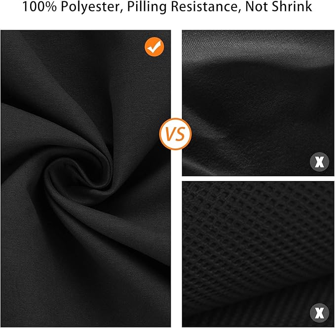 7X10 FT Black Backdrop, 100% Polyester Photography Background Curtain Screen, Foldable Washable Black Screen for Professional Photoshoot Portraits Party Video Studio