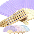 60 Pcs Personalized Purple Wedding Fans for Guests Bulk, Custom Hand Fans Decorative Folding Fans, Wooden Fans Party Favor Birthday Party Supplies Bridal Shower Gifts Baby Shower Favors