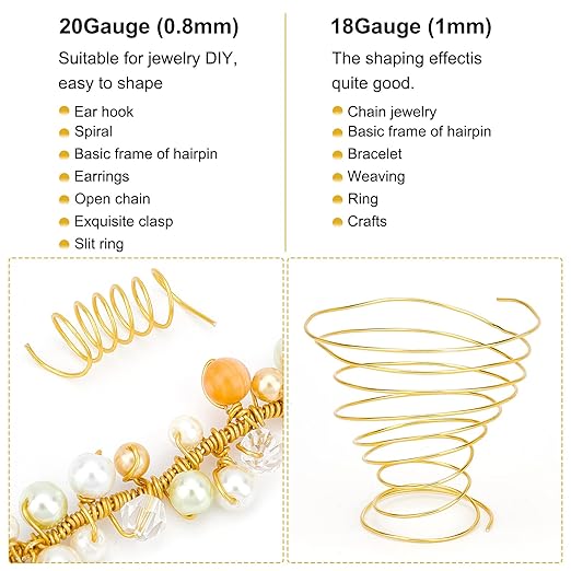 BENECREAT 20 Gauge 770FT Aluminum Wire Anodized Jewelry Craft Making Beading Floral Colored Aluminum Craft Wire for Gem Wrapping, Model Jewelry Making- Blue