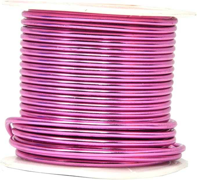 Mandala Crafts 12 Gauge Anodized Aluminum Craft Wire for Jewelry Making - 276 FT Colored Flexible Silver Copper True Blue Pink Ice Blue Green Wire - Bendable for Bonsai Armature Crafting Sculpting