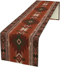 Aztec Table Runner Southwestern Ethnic Style Geometric Navajo Tribe Abstract Pattern Vintage Rustic Table Dinner Table Runner 13x90 Inch