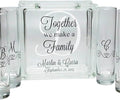 Glass Personalized Blended Family Sand Ceremony Set - Printed w Ink - Unity Sand Set for Weddings w LID, Sand - Together We Make a Family Sand Ceremony Kit for Wedding - Unity Candle Alternative