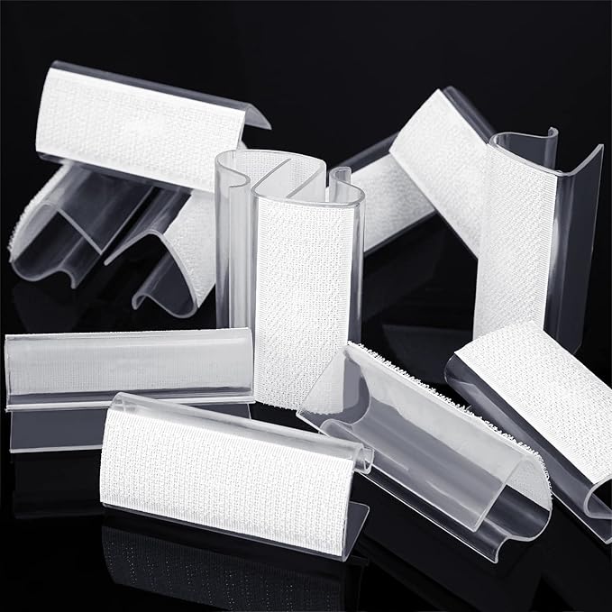24 Pieces Table Skirting Clips Clear Tablecloth Clips for Indoor Outdoor Events Wedding Meeting Party Picnic Banquet